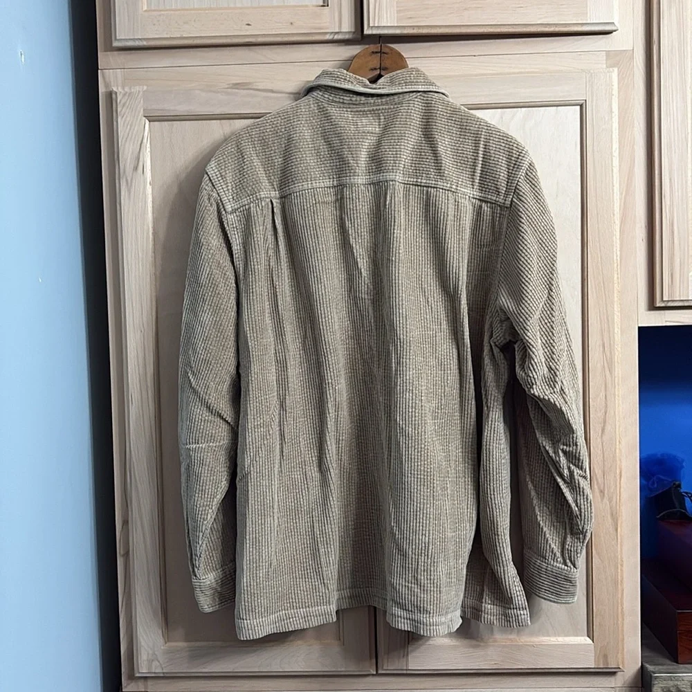 L.L. Bean Women's Beige Corduroy Shirt - Picture 7 of 8